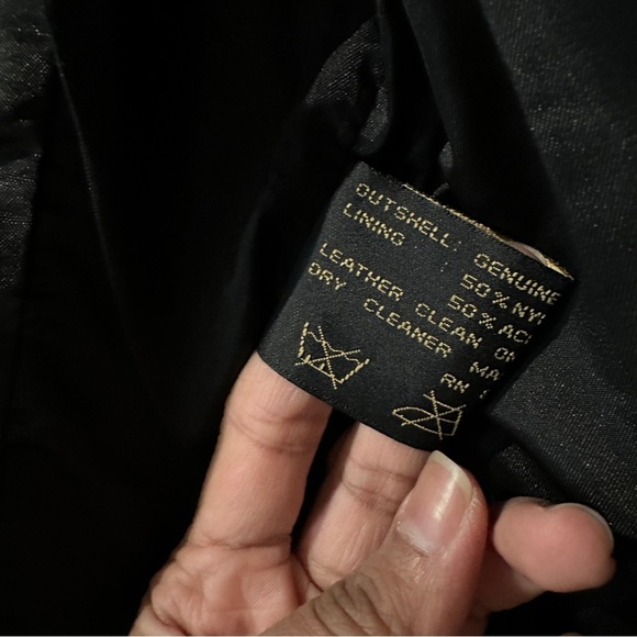 Rem Garson Womens Leather Vest Full Zip Black Biker Moto Jacket sz XS-S - Picture 8 of 12